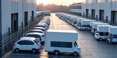 Commercial fleet electric vehicle charging facility