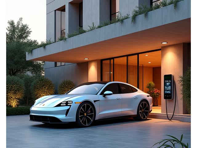 Luxury hotel with electric vehicle destination charging station